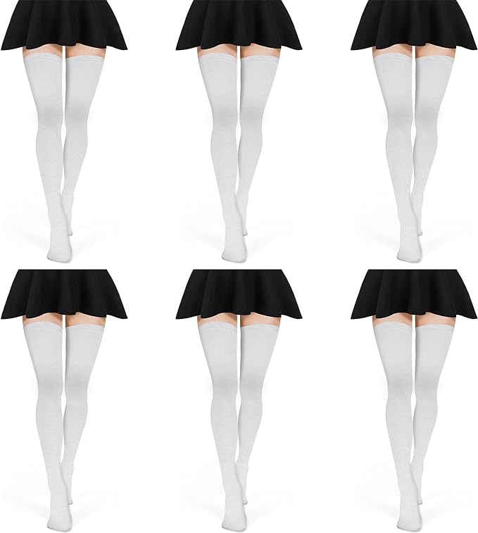 Women’s Extra Long Thigh High Cotton Socks – Over Knee Boot Stockings