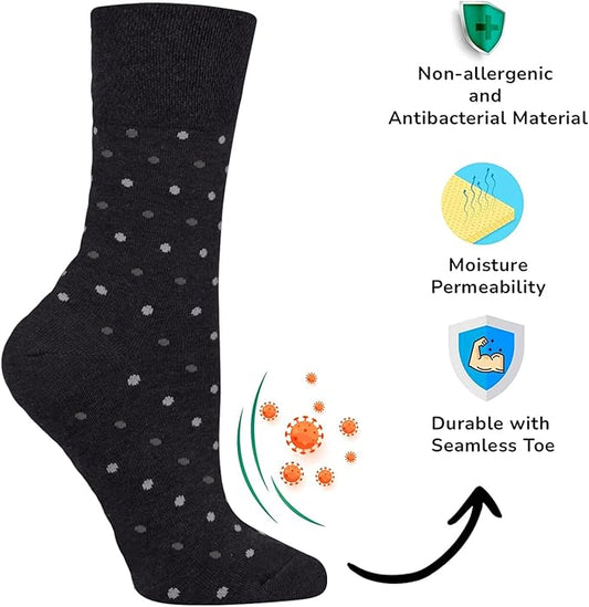 3 Pairs Ladies Honey Comb Lose Top Socks UK 4-8