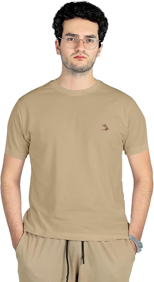 LEPUS Men’s Combed Cotton Crew Neck T-Shirt – Soft & Fitted