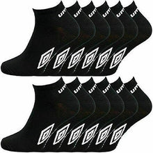 Load image into Gallery viewer, Umbro - 12 pairs Men&#39;s Sport Trainer Performance Socks - UK 6-11
