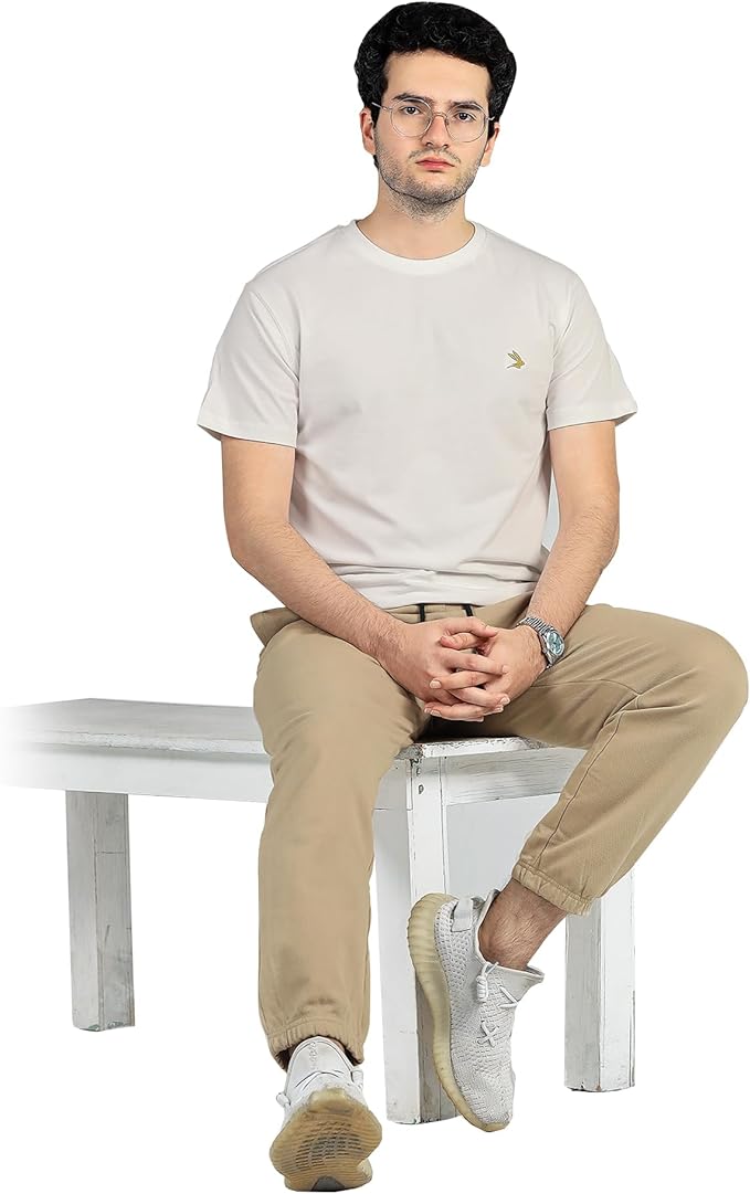 LEPUS Men’s Combed Cotton Crew Neck T-Shirt – Soft & Fitted