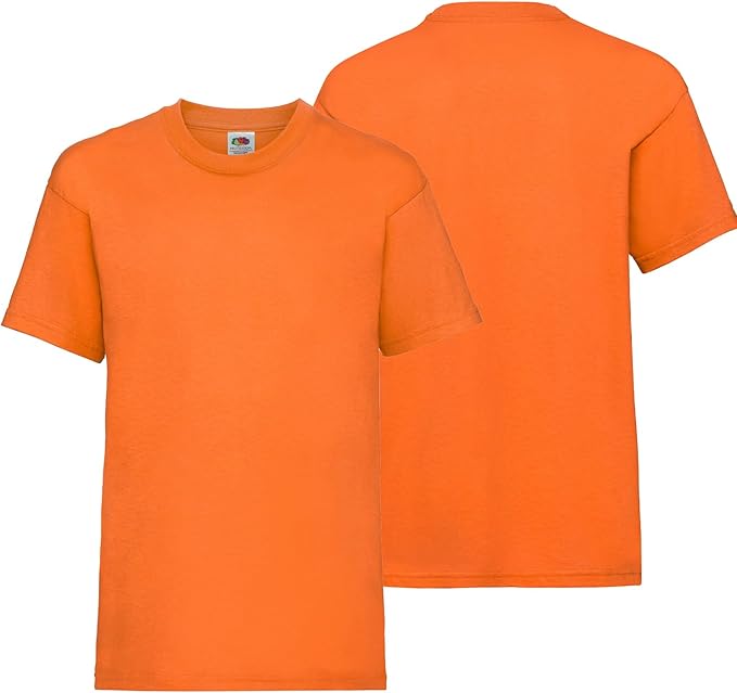 HiFEN® Kids Crew Neck Short Sleeve T Shirts Cotton Rich Plain Classic Fit Value weight Casual Top 3 to 15 Years 3 Pack