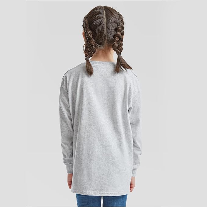 Kids Long Sleeve Cotton T-Shirt – Plain Round Neck Tee for School & Everyday Wear (Age 3–15)