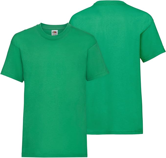 HiFEN® Kids Crew Neck Short Sleeve T Shirts Cotton Rich Plain Classic Fit Value weight Casual Top 3 to 15 Years 3 Pack