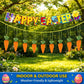HiFEN® Easter Decorations, Happy Easting Banner with Carrots, Easter Bunting, Egg Hunt Banner, Happy Easter Sign, Party Props & Outdoor Décor, Home Decorations