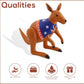 Inflatable Kangaroo with Australian Flag – 70cm Party Decoration & Fun Aussie Toy