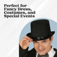 Adult Black Satin Victorian Top Hat – Costume & Party Accessory