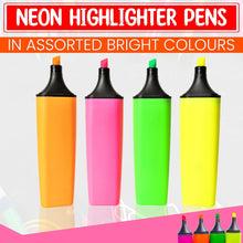 Load image into Gallery viewer, Set of 12 Vibrant Neon Aesthetic Highlighters
