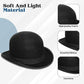 Adult Black Bowler Hat with Velour Finish – Victorian Costume & Halloween Accessory