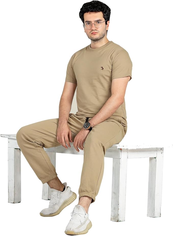 LEPUS Men’s Combed Cotton Crew Neck T-Shirt – Soft & Fitted