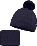 Kids Winter Hat & Neck Warmer Set – Fur Lined & Cozy