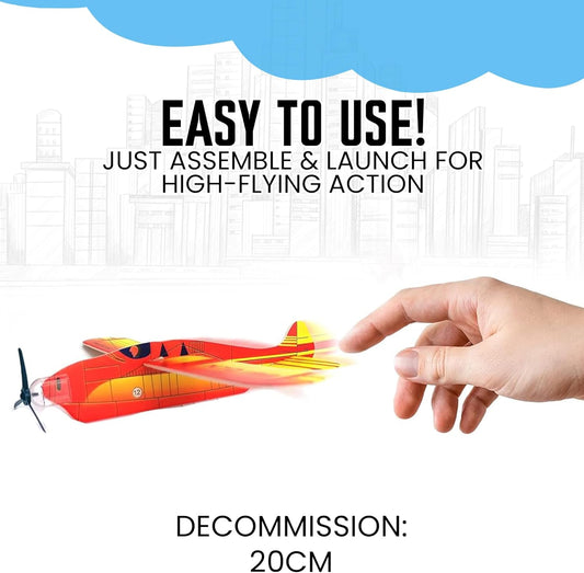HiFEN® 24 Pack Jet Fighter Plane Gliders (20cm) – Assorted Designs Kids Party Toys & Bag Fillers