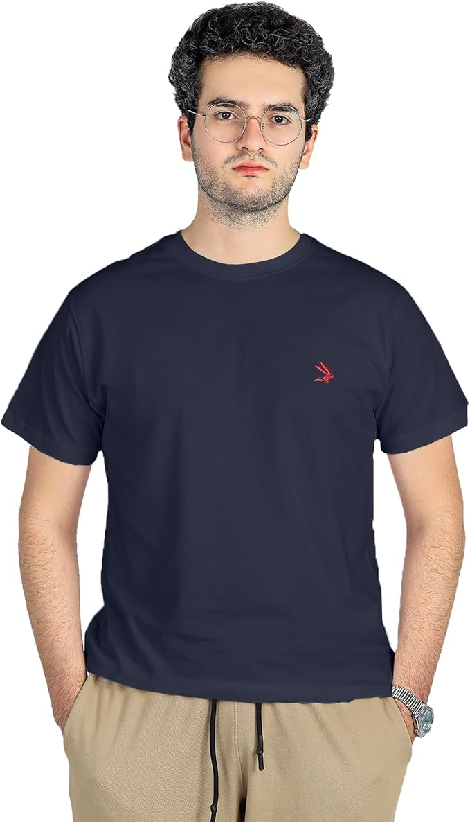 LEPUS Men’s Combed Cotton Crew Neck T-Shirt – Soft & Fitted