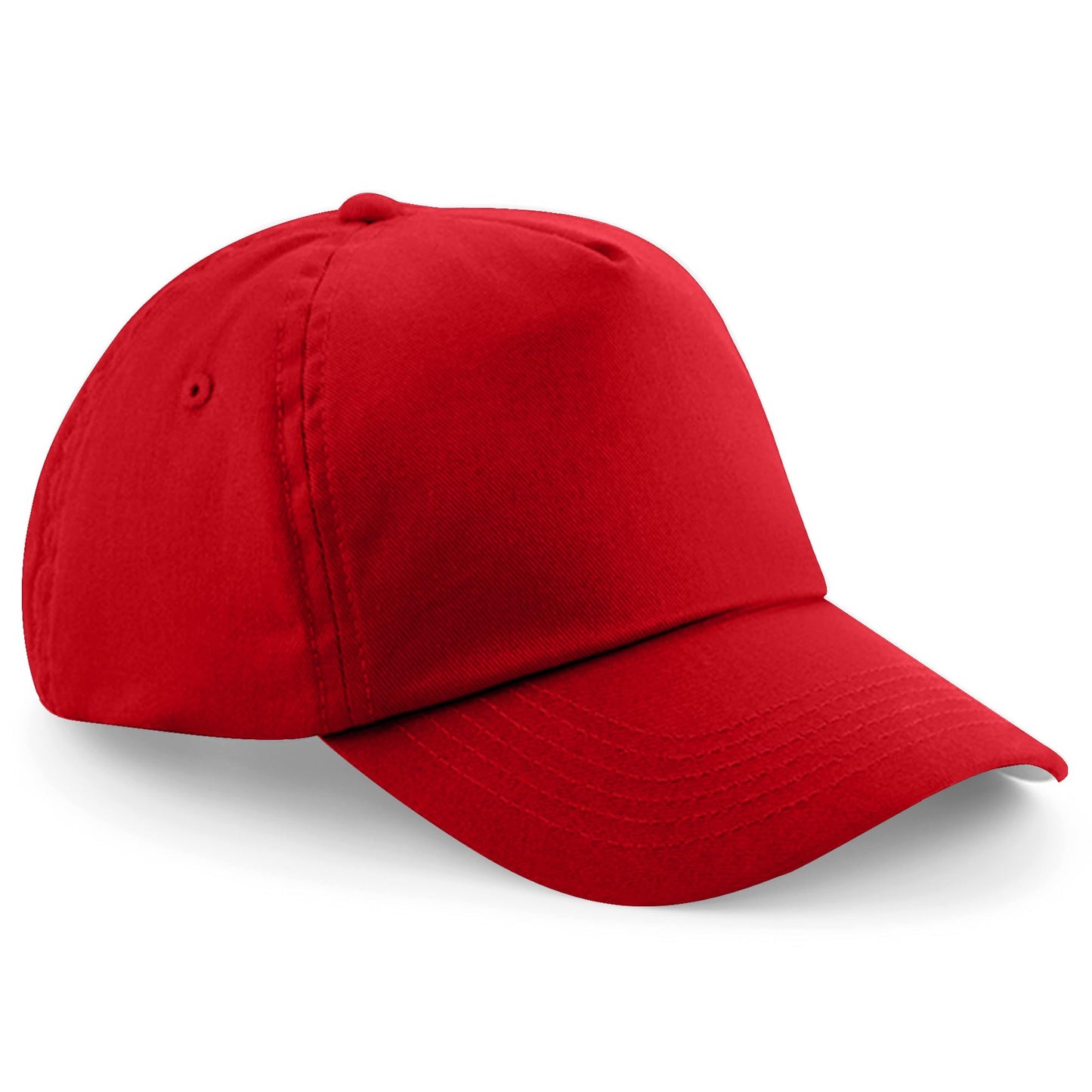 Unisex Kids 5 Panel Pre-Curved Plain Adjustable Baseball Cap