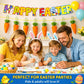 HiFEN® Easter Decorations, Happy Easting Banner with Carrots, Easter Bunting, Egg Hunt Banner, Happy Easter Sign, Party Props & Outdoor Décor, Home Decorations