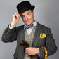 Adult Black Bowler Hat with Velour Finish – Victorian Costume & Halloween Accessory