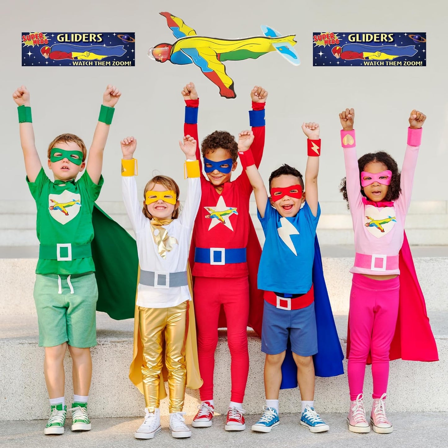 24 Pcs Superhero Foam Gliders – Fun Party Bag Fillers & Toys for Kids