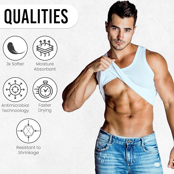 Mens Cotton Summer Vests - Pack of 6