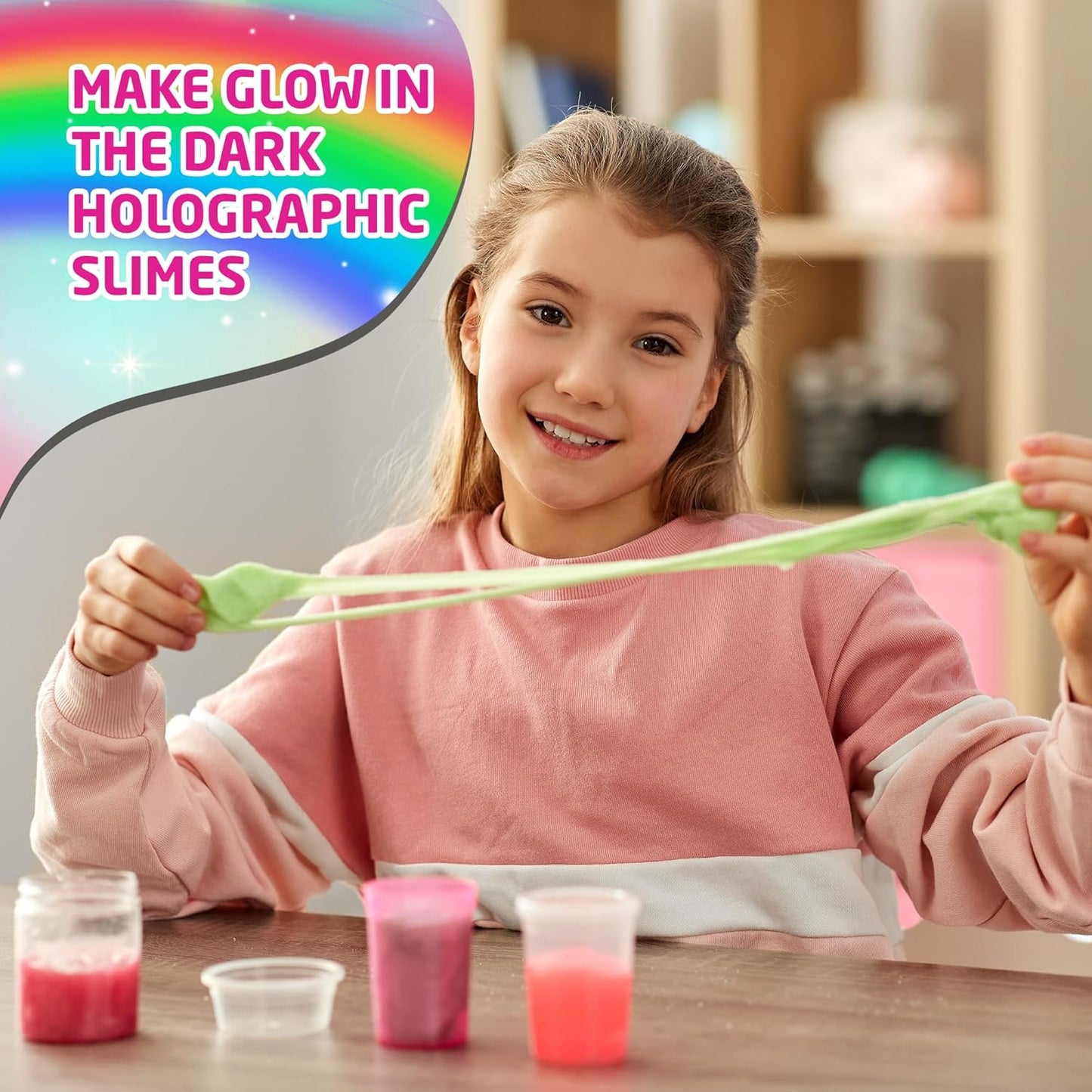 57 Pcs Slime Kit – DIY Fluffy, Non-Sticky Glitter Slime Set for Kids Ages 8+ Fun Creative Gift for Boys & Girls