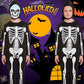 Kids Skeleton Costume with Mask – Halloween Fancy Dress Jumpsuit (Ages 7–12)