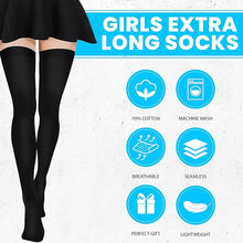 Load image into Gallery viewer, Thigh High Cotton Socks for Women 4-6
