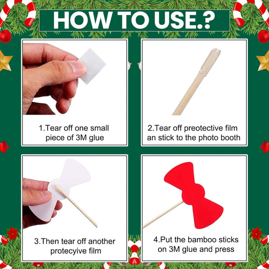 20pcs Christmas Party Photo Booth Props – Festive Holiday Kit