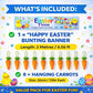 HiFEN® Easter Decorations, Happy Easting Banner with Carrots, Easter Bunting, Egg Hunt Banner, Happy Easter Sign, Party Props & Outdoor Décor, Home Decorations