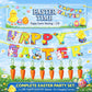 HiFEN® Easter Decorations, Happy Easting Banner with Carrots, Easter Bunting, Egg Hunt Banner, Happy Easter Sign, Party Props & Outdoor Décor, Home Decorations