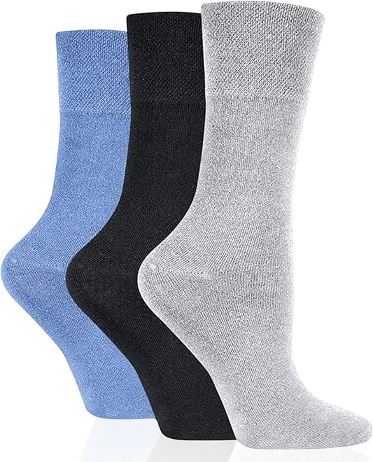 3 Pairs Diabetic Socks for women UK 4-8 | Compression Socks