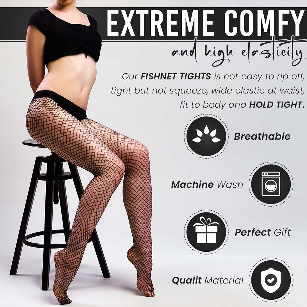 Ladies Black Fishnet Tights - Just £6.49 With Fast Delivery – HiFEN