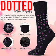 Load image into Gallery viewer, Womens socks with berry color dotted pattern.