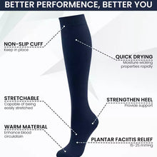 Load image into Gallery viewer, Navy thigh high socks for women