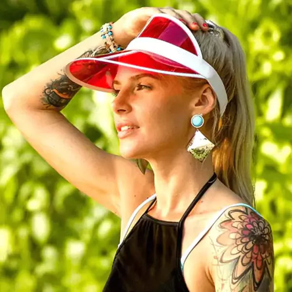 80s Style Neon Sun Visor HiFEN