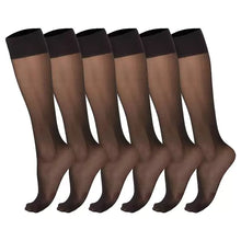 Load image into Gallery viewer, 6 Pairs Women Nylon Knee High Socks from HiFEN® - Just $12.99! Shop now at HiFEN