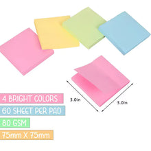 Load image into Gallery viewer, 4 Pads Neon Assorted Sticky Notes from HiFEN® - Just $6.99! Shop now at HiFEN