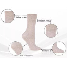 Load image into Gallery viewer, 3_pairs_multipack-womens_diabetic_socks-for_women_socks-brown_socks_for_women-HiFEN_UK