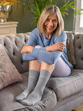 Load image into Gallery viewer, 3_pairs_multipack-women_diabetic_socks-for_women_cotton_compression_socks-grey_socks-HiFEN_UK