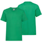 3 Pack Kids Crew Neck Short Sleeve T Shirts Cotton Rich Plain Valueweight Top 3 to 15 Years