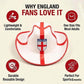 HiFEN® England Cowboy Hat for Adults, St George’s Flag Western Fancy Dress Hat for Rugby, Cricket, Football World Cup, Euros, St George’s Day, Festivals, Sporting Events and Costume Parties