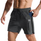 HiFEN® Men’s Running 2 in 1 Shorts, Quick Dry Gym Workout Training Sports Shorts with Liner & Phone Pocket, Breathable Athletic Jogging Shorts for Fitness Outdoor Sports