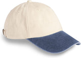 HiFEN® Unisex Low Profile Vintage Cap 100% Natural Cotton Adult 6 Panel Pre-Curved Plain Adjustable Baseball Cap with Contrast Peak