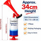 34cm Large Air Horn Handheld, Extreme Loud Airhorn, Sports Event Noise Maker Air Horns, Marine Safety Airhorns, Football Supporter’s Pump – (Red, Pack of 1)