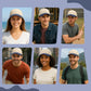 HiFEN® Unisex Low Profile Vintage Cap 100% Natural Cotton Adult 6 Panel Pre-Curved Plain Adjustable Baseball Cap with Contrast Peak