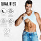 HiFEN® Mens Cotton Summer Vests Lightweight Sleeveless Gym Singlets Undershirts White, Pack of 6