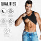 HiFEN® Mens Cotton Summer Vests Lightweight Sleeveless Gym Singlets Undershirts White, Pack of 6