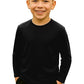 HiFEN® Kids Plain Basic Long Sleeve Round Neck Cotton T-Shirt Stretchy & Comfortable PE School Tee Top Age 3 to 15 Years