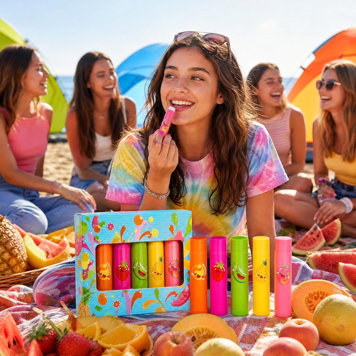 HiFEN® Lip Balm Collection, 5 Pack Assorted Fruity Flavours, Hydrating Lip Balm Multipack Sticks for Dry & Chapped Lips, Soft Smooth Daily Care for Girls, Teens & Gifting