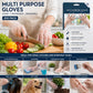 HiFEN® 200 Clear Disposable Gloves, Lightweight Latex & Powder Free Multi Purpose Plastic Gloves for Kitchen Food Prep, Cooking, Cleaning, Household Use & Touchscreen Compatible