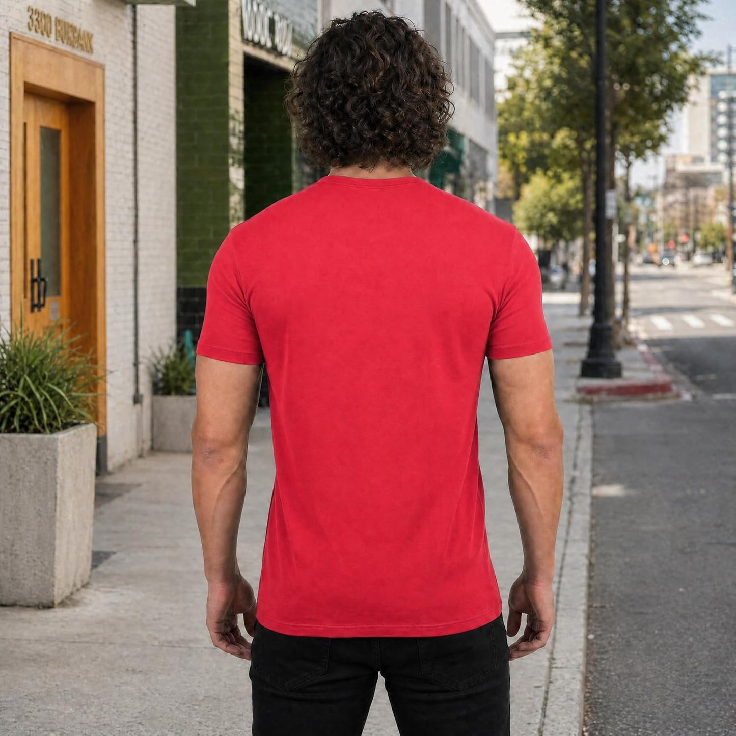 HiFEN® Mens T-Shirt, Adult Valueweight Crew Neck T Shirt, Plain 100% Cotton Men Tshirt, Summer Short Sleeves Top for Men