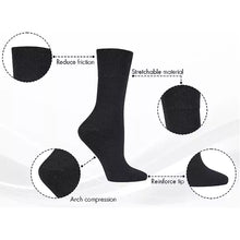 Load image into Gallery viewer, 3_pair_multipack-womens_socks-ladies_diabetic_socks-regular_calf_socks_for_women-black_socks-HiFEN_UK